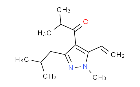 CAS No. 1956376-84-3, 1-(3-Isobutyl-1-methyl-5-vinyl-1H-pyrazol-4-yl)-2-methylpropan-1-one