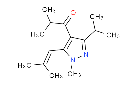 CAS No. 1956383-05-3, 1-(3-Isopropyl-1-methyl-5-(2-methylprop-1-en-1-yl)-1H-pyrazol-4-yl)-2-methylpropan-1-one