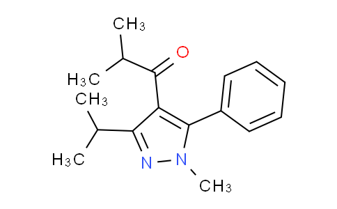 CAS No. 1956335-87-7, 1-(3-Isopropyl-1-methyl-5-phenyl-1H-pyrazol-4-yl)-2-methylpropan-1-one