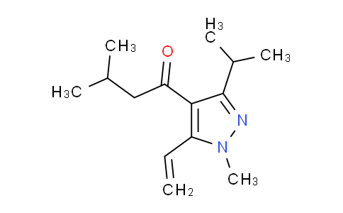 CAS No. 1956365-46-0, 1-(3-Isopropyl-1-methyl-5-vinyl-1H-pyrazol-4-yl)-3-methylbutan-1-one