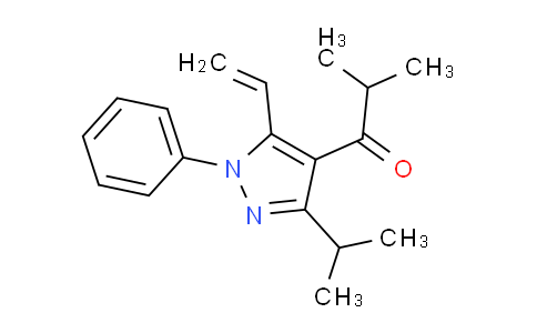 CAS No. 1956380-26-9, 1-(3-Isopropyl-1-phenyl-5-vinyl-1H-pyrazol-4-yl)-2-methylpropan-1-one