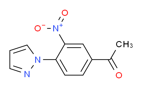 CAS No. 1152964-28-7, 1-(3-Nitro-4-(1H-pyrazol-1-yl)phenyl)ethanone