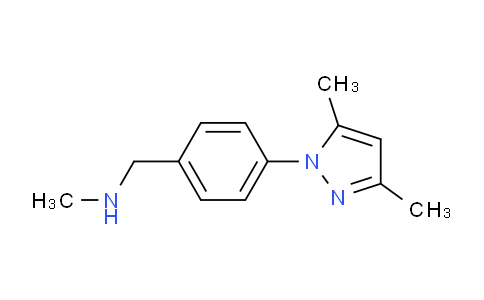CAS No. 937796-07-1, 1-(4-(3,5-Dimethyl-1H-pyrazol-1-yl)phenyl)-N-methylmethanamine