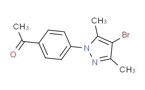 CAS No. 1187385-98-3, 1-(4-(4-Bromo-3,5-dimethyl-1H-pyrazol-1-yl)phenyl)ethanone
