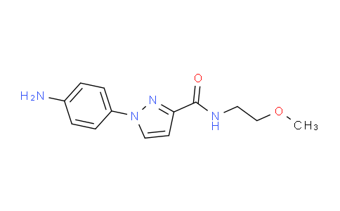 CAS No. 1155164-49-0, 1-(4-Aminophenyl)-N-(2-methoxyethyl)-1H-pyrazole-3-carboxamide