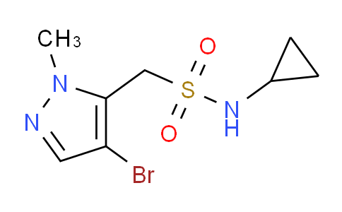 CAS No. 1707746-98-2, 1-(4-Bromo-1-methyl-1H-pyrazol-5-yl)-N-cyclopropylmethanesulfonamide