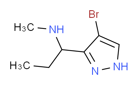 CAS No. 1001500-18-0, 1-(4-Bromo-1H-pyrazol-3-yl)-N-methylpropan-1-amine