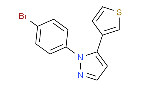 CAS No. 1269293-87-9, 1-(4-Bromophenyl)-5-(thiophen-3-yl)-1H-pyrazole