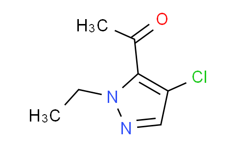 CAS No. 1006482-81-0, 1-(4-Chloro-1-ethyl-1H-pyrazol-5-yl)ethanone