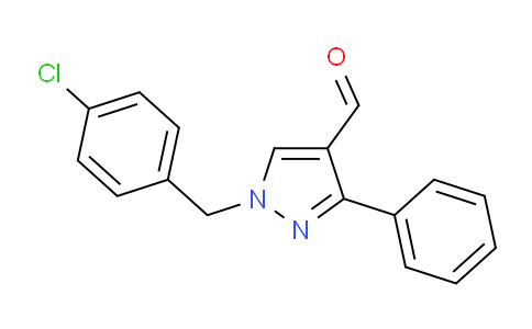 CAS No. 492426-29-6, 1-(4-Chlorobenzyl)-3-phenyl-1H-pyrazole-4-carbaldehyde