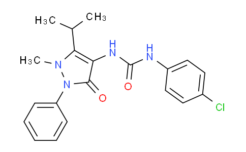 CAS No. 903895-98-7, 1-(4-Chlorophenyl)-3-(5-isopropyl-1-methyl-3-oxo-2-phenyl-2,3-dihydro-1H-pyrazol-4-yl)urea