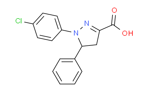 CAS No. 861151-23-7, 1-(4-Chlorophenyl)-5-phenyl-4,5-dihydro-1H-pyrazole-3-carboxylic acid