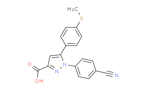 CAS No. 151507-00-5, 1-(4-Cyanophenyl)-5-(4-(methylthio)phenyl)-1H-pyrazole-3-carboxylic acid