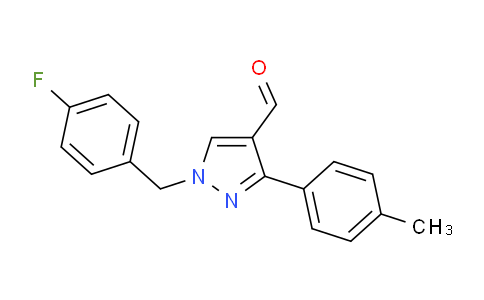 CAS No. 1006453-53-7, 1-(4-Fluorobenzyl)-3-(p-tolyl)-1H-pyrazole-4-carbaldehyde