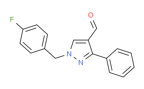 CAS No. 1006449-76-8, 1-(4-Fluorobenzyl)-3-phenyl-1H-pyrazole-4-carbaldehyde