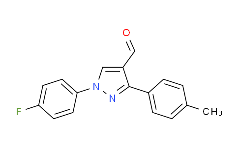 CAS No. 618098-56-9, 1-(4-Fluorophenyl)-3-(p-tolyl)-1H-pyrazole-4-carbaldehyde