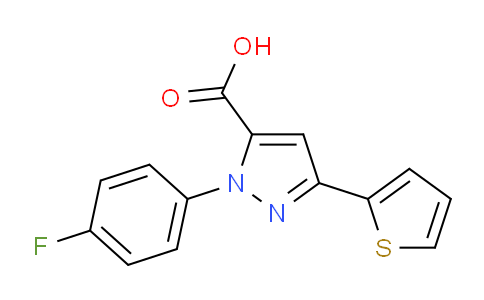 CAS No. 618382-80-2, 1-(4-Fluorophenyl)-3-(thiophen-2-yl)-1H-pyrazole-5-carboxylic acid