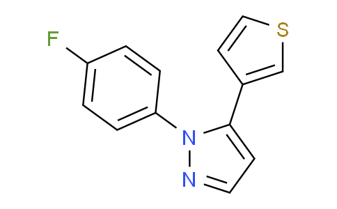 CAS No. 1269293-20-0, 1-(4-Fluorophenyl)-5-(thiophen-3-yl)-1H-pyrazole