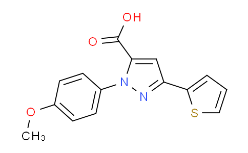 CAS No. 618382-81-3, 1-(4-Methoxyphenyl)-3-(thiophen-2-yl)-1H-pyrazole-5-carboxylic acid