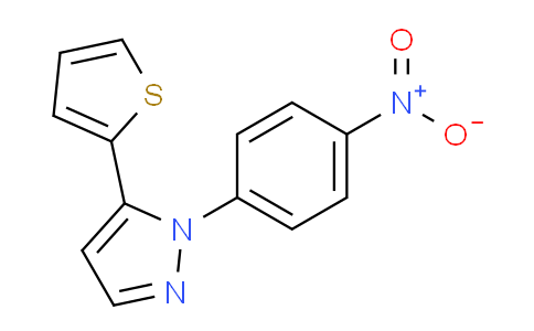 CAS No. 1269292-53-6, 1-(4-Nitrophenyl)-5-(thiophen-2-yl)-1H-pyrazole