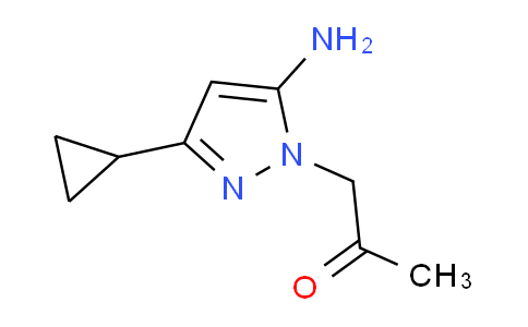 CAS No. 1306739-31-0, 1-(5-Amino-3-cyclopropyl-1H-pyrazol-1-yl)propan-2-one
