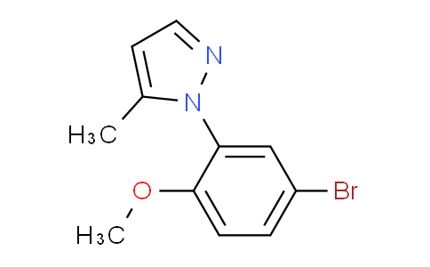 CAS No. 1395896-56-6, 1-(5-Bromo-2-methoxyphenyl)-5-methyl-1H-pyrazole