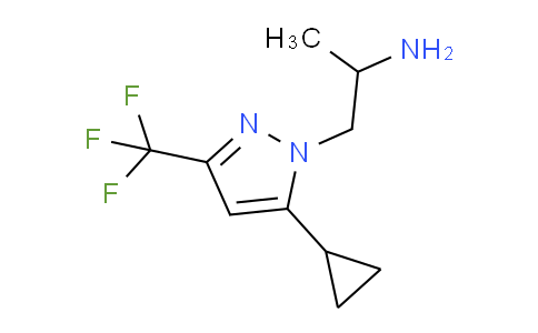 CAS No. 1006456-87-6, 1-(5-Cyclopropyl-3-(trifluoromethyl)-1H-pyrazol-1-yl)propan-2-amine