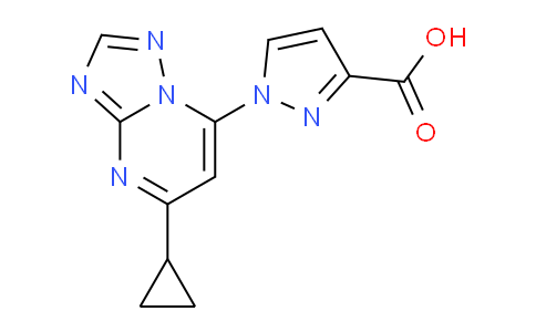 CAS No. 1710845-98-9, 1-(5-Cyclopropyl-[1,2,4]triazolo[1,5-a]pyrimidin-7-yl)-1H-pyrazole-3-carboxylic acid