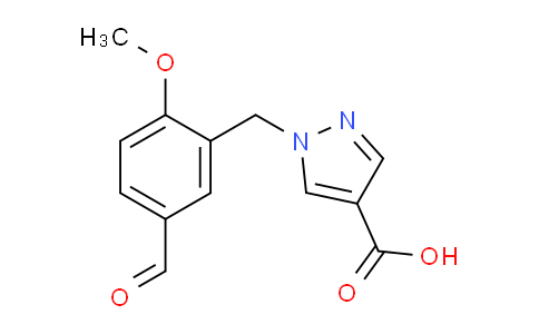 CAS No. 1006494-78-5, 1-(5-Formyl-2-methoxybenzyl)-1H-pyrazole-4-carboxylic acid