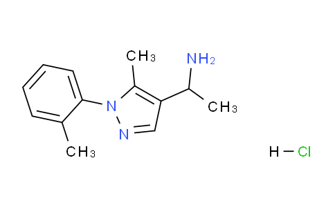 CAS No. 1263094-08-1, 1-(5-Methyl-1-(o-tolyl)-1H-pyrazol-4-yl)ethanamine hydrochloride