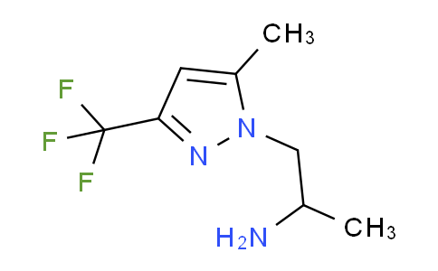 CAS No. 1006483-37-9, 1-(5-Methyl-3-(trifluoromethyl)-1H-pyrazol-1-yl)propan-2-amine