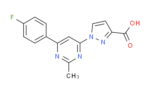 CAS No. 1707735-63-4, 1-(6-(4-Fluorophenyl)-2-methylpyrimidin-4-yl)-1H-pyrazole-3-carboxylic acid