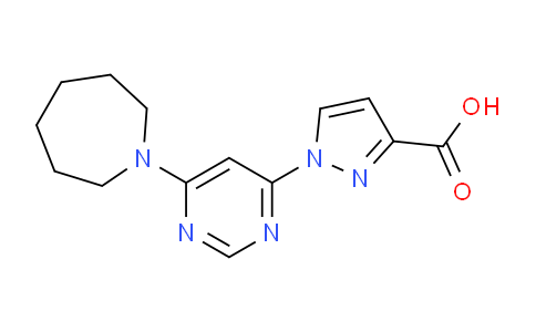 CAS No. 1713463-31-0, 1-(6-(Azepan-1-yl)pyrimidin-4-yl)-1H-pyrazole-3-carboxylic acid