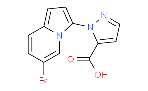 CAS No. 1263180-88-6, 1-(6-Bromoindolizin-3-yl)-1H-pyrazole-5-carboxylic acid