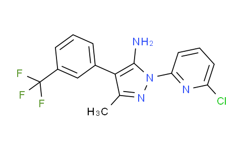 CAS No. 446276-01-3, 1-(6-Chloropyridin-2-yl)-3-methyl-4-(3-(trifluoromethyl)phenyl)-1H-pyrazol-5-amine