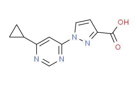 CAS No. 1708370-63-1, 1-(6-Cyclopropylpyrimidin-4-yl)-1H-pyrazole-3-carboxylic acid