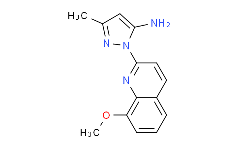 CAS No. 1225743-30-5, 1-(8-Methoxyquinolin-2-yl)-3-methyl-1H-pyrazol-5-amine