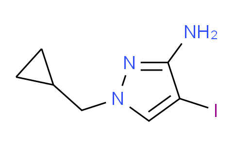 CAS No. 1443279-21-7, 1-(Cyclopropylmethyl)-4-iodo-1H-pyrazol-3-amine