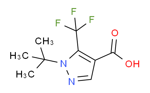 CAS No. 142818-02-8, 1-(tert-Butyl)-5-(trifluoromethyl)-1H-pyrazole-4-carboxylic acid