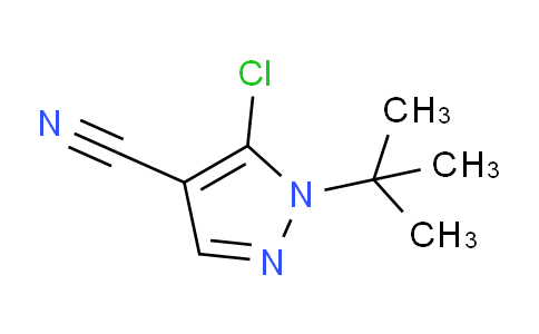 CAS No. 1050619-87-8, 1-(tert-Butyl)-5-chloro-1H-pyrazole-4-carbonitrile