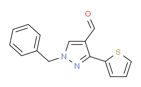 CAS No. 956438-63-4, 1-Benzyl-3-(thiophen-2-yl)-1H-pyrazole-4-carbaldehyde