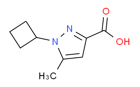 CAS No. 1349717-51-6, 1-Cyclobutyl-5-methyl-1H-pyrazole-3-carboxylic acid