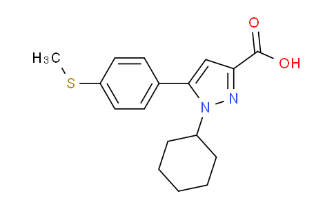 CAS No. 1017781-24-6, 1-Cyclohexyl-5-(4-(methylthio)phenyl)-1H-pyrazole-3-carboxylic acid