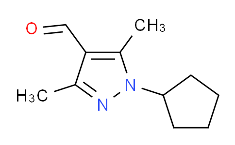 CAS No. 1216258-68-2, 1-Cyclopentyl-3,5-dimethyl-1H-pyrazole-4-carbaldehyde