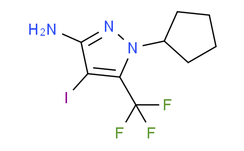 CAS No. 1354704-19-0, 1-Cyclopentyl-4-iodo-5-(trifluoromethyl)-1H-pyrazol-3-amine