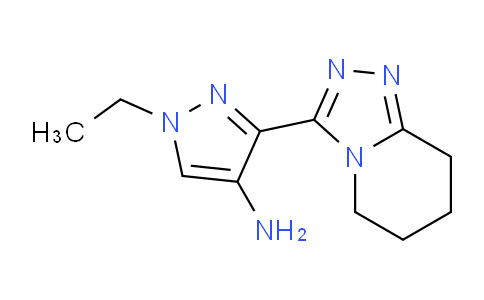 CAS No. 1170155-20-0, 1-Ethyl-3-(5,6,7,8-tetrahydro-[1,2,4]triazolo[4,3-a]pyridin-3-yl)-1H-pyrazol-4-amine