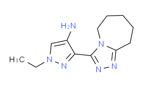 CAS No. 1174852-58-4, 1-Ethyl-3-(6,7,8,9-tetrahydro-5H-[1,2,4]triazolo[4,3-a]azepin-3-yl)-1H-pyrazol-4-amine