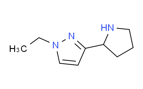 CAS No. 1172228-66-8, 1-Ethyl-3-(pyrrolidin-2-yl)-1H-pyrazole