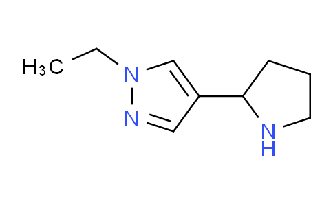 CAS No. 1171607-85-4, 1-Ethyl-4-(pyrrolidin-2-yl)-1H-pyrazole