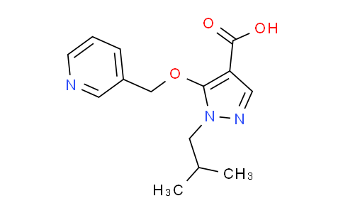 CAS No. 1437385-51-7, 1-Isobutyl-5-(pyridin-3-ylmethoxy)-1H-pyrazole-4-carboxylic acid